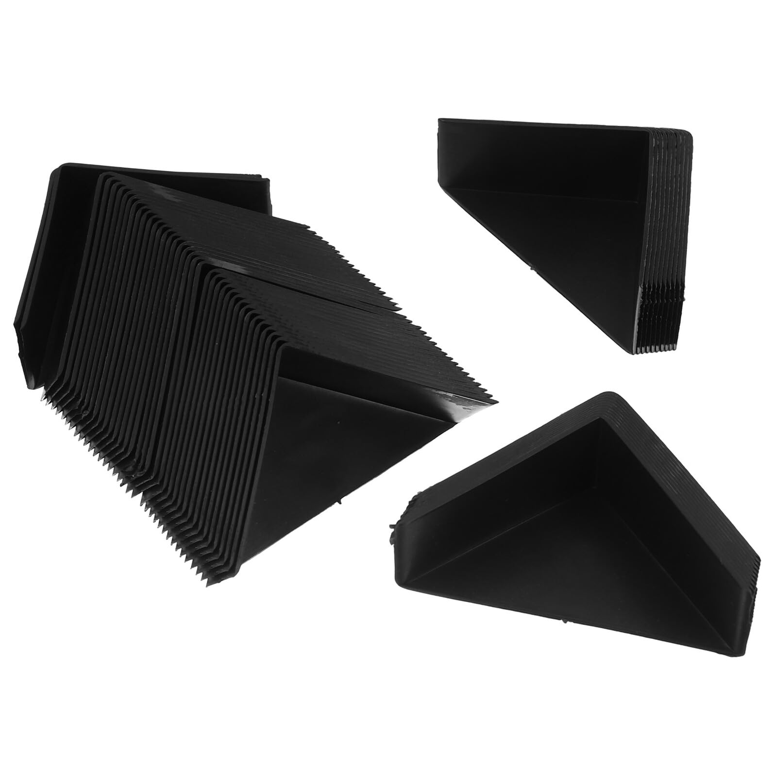 Protection angle plastique noir pour coins de bois verre et meuble