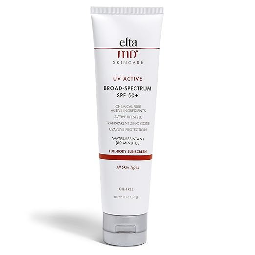 EltaMD UV Active SPF 50+ Mineral Sunscreen Lotion, Broad