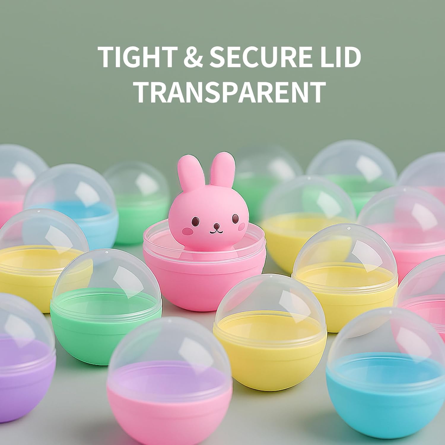 100Pcs 2 Inch Colored Vending Machine Capsules, Gumball Machine Capsules, Plastic Ball Container, Fillable Balls for Prizes, Easter, Party Favors (5 Macaron Colors)