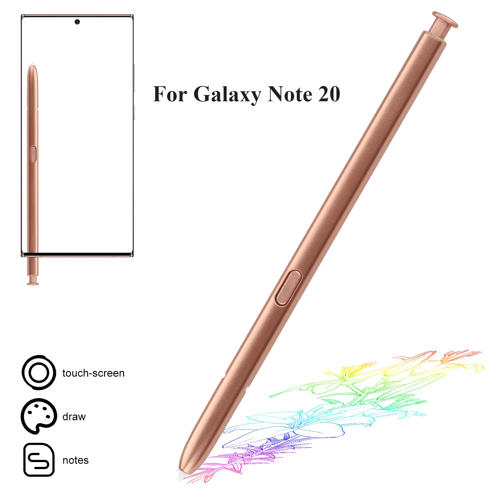 Galaxy Note 20 y Note 20 Ultra S Pen con Bluetooth para Samsung