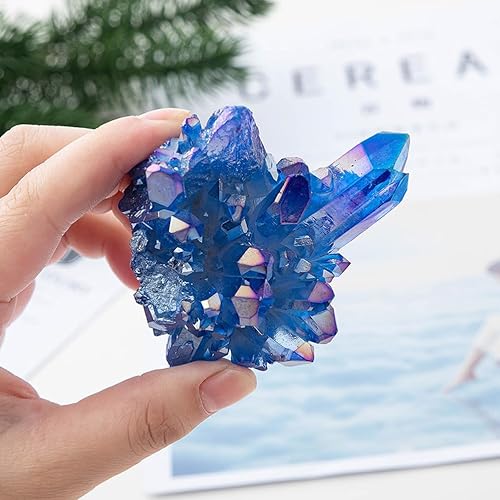 Miniatura 2 de DECHOUS Racimo de zafiro púrpura decoración del hogar decoración del hogar velas regalos pecera piedras pecera rocas piedras de cristal natural