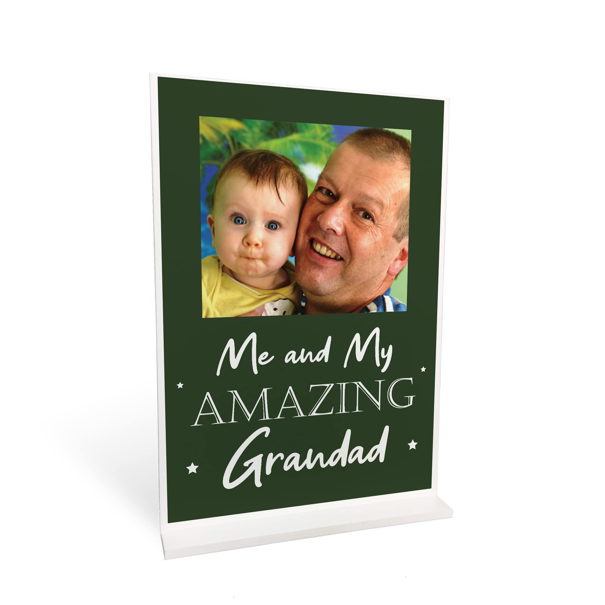 Red Ocean Personalised Photo Plaque Grandad Gift Custom Birthday Gift For Grandad Fathers Day Gift For Him