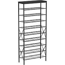 10 Tiers Shoe Storage Organizer, Large Capacity Shoe Shelf Holds 32 Pairs of Shoes,Black