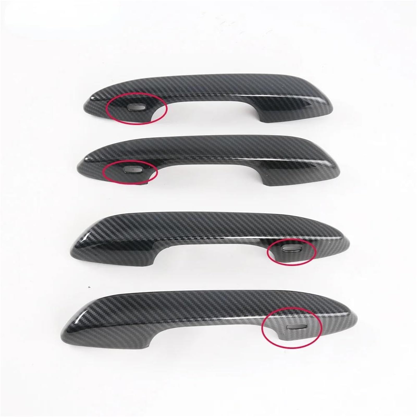 KJHOPY for Lexus ES ES300H ES350 ES200 ES260 ES300 2018-2022 Carbon Fiber Chrome Car Door Handle Cover Trim Sticker Styling Exterior Door Handle(Style1)
