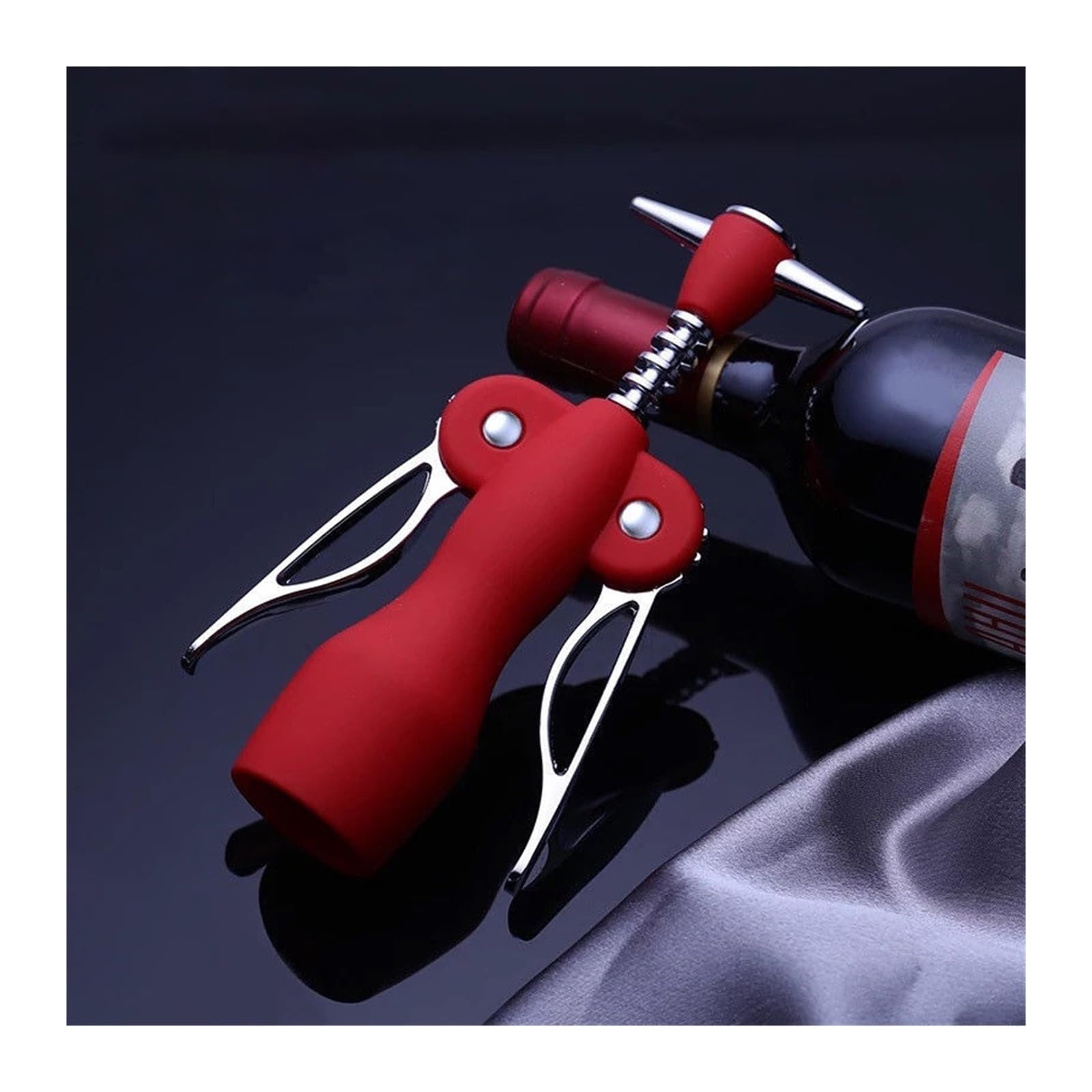 1 apribottiglie multifunzione per vino e birra, apribottiglie creativo, apribottiglie per vino rosso, apribottiglie per vino rosso domestico (grigio)