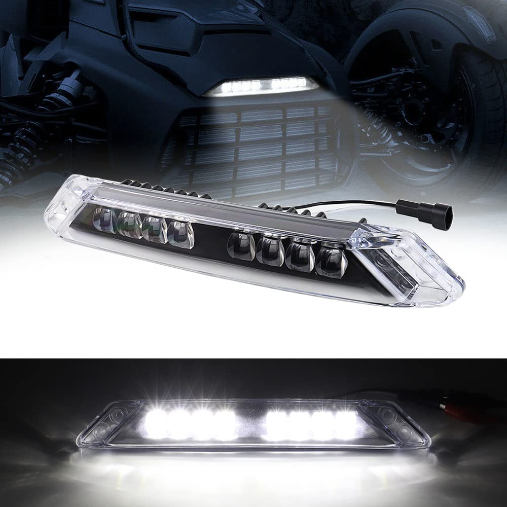 VVEDIK 1Pièces 20W Lumière Blanche Led Lumière Avant 12V Feux Diurnes Pour 2020 Pour Can Am Pour Spyder Pour RT 219400991 Accessoires De Voiture