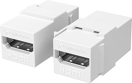 Cable Matters Paquete de 2 conectores Keystone HDMI 8K con 8K 60Hz y 4K 120Hz (acoplador HDMI Keystone)