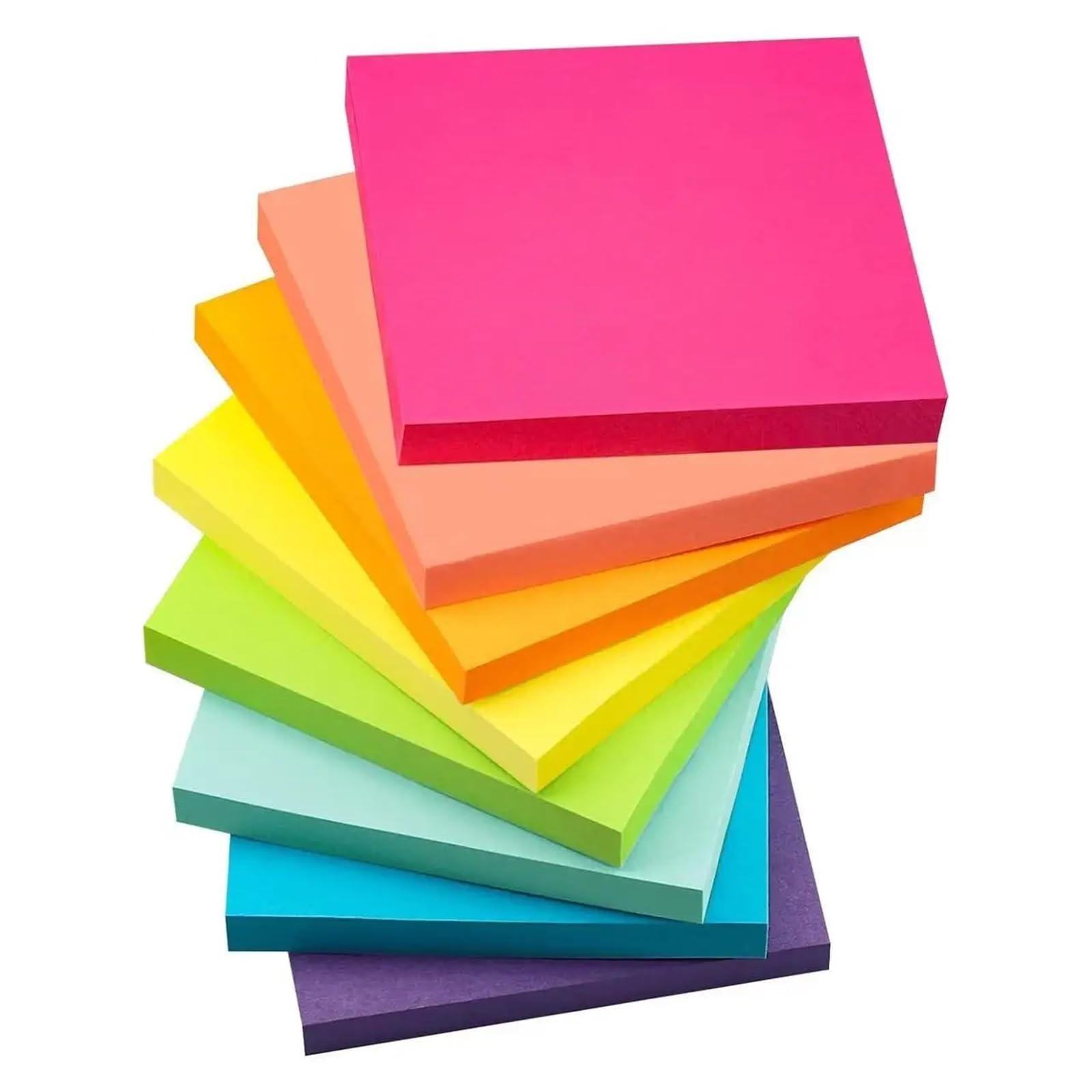 Lot de 36 blocs de notes adhésifs pour fournitures de papeterie et accessoires de bureau (6 couleurs A)