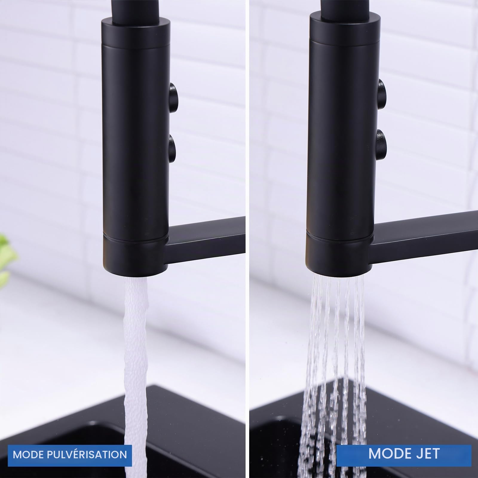 Mitigeur Cuisine Rabattable Douchette Robinet Or Brossé Rabattable avec Douchette pour Evier de Cuisine