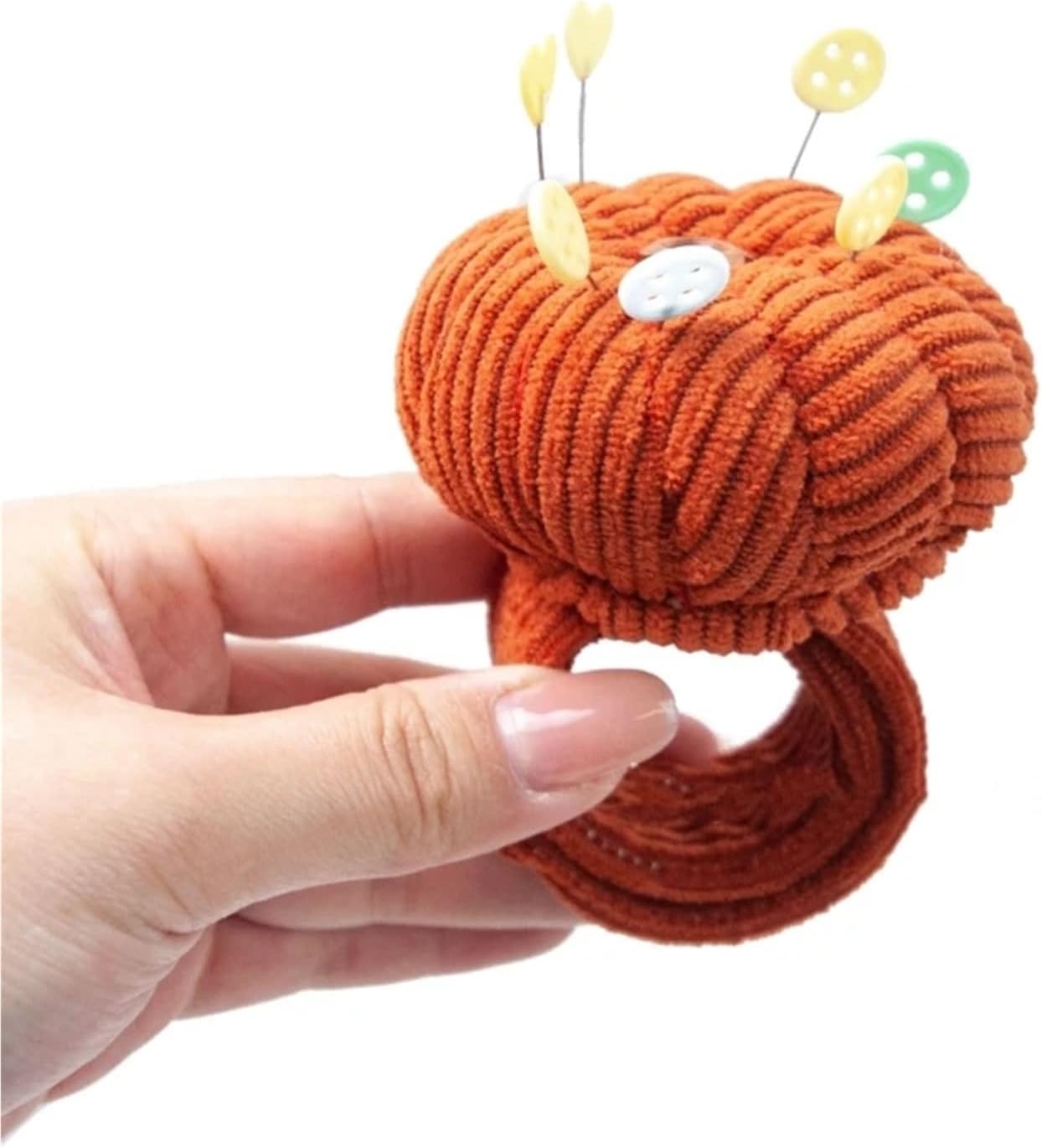 Pin cushion 4Pcs Needle Wrist Holder Elastic Strap Pincushions DIY Craft Sewing Needlework Stitch Pin Pad(Pink)