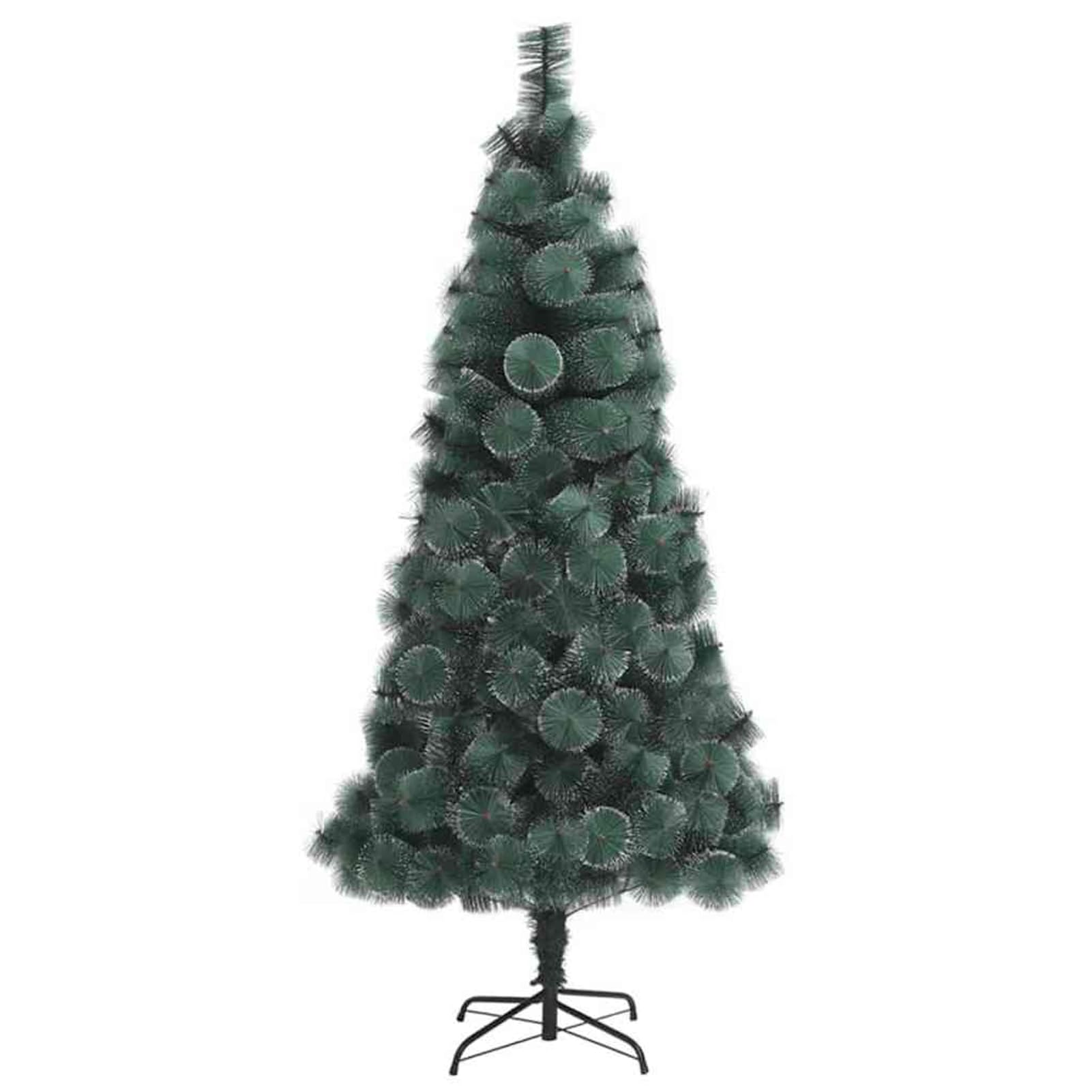 Gecheer Albero di Natale Artificiale preilluminato, Forma conica, Materiali durevoli Pet e plastica, Dettagli Metallici, for Arredamento Atmosfera