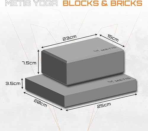 Miniatura 4 de METIS Bloques de yoga  1 o 2 unidades de bloques de espuma EVA suaves antideslizantes  para yoga, pilates, mediación 2 tamaños
