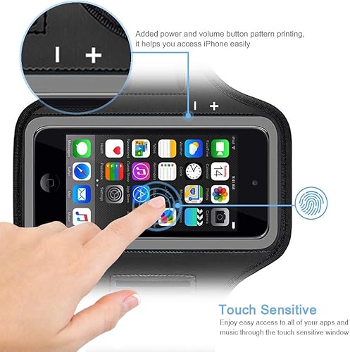 Miniatura 3 de JEMACHE - Brazalete para iPod Touch de 7ª 6ª y 5ª generación de JEMACHE Gym Running Ejercicios Entrenamientos Sport Arm Band Case para iPod Touch