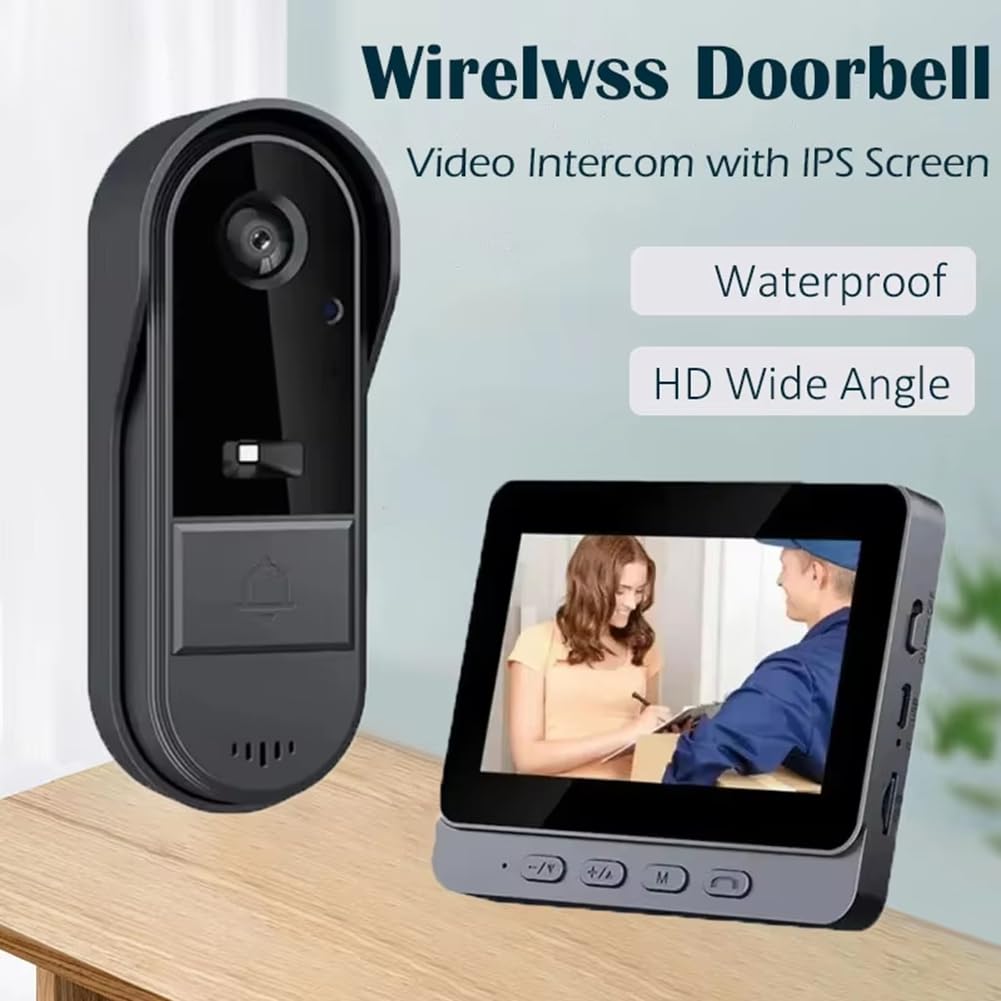Domofon Dzwonek do drzwi Night HD-Vision 4,3-calowy ekran IPS wodoodporna kamera dzwonka do drzwi inteligentne bezpieczeństwo w wideo firmy Bell