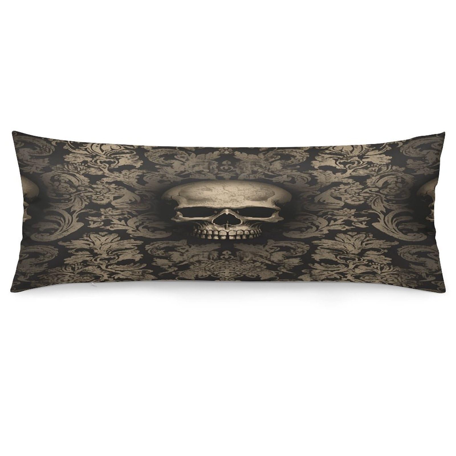 Gothic Wallpaper Skull Throw Pillow Cover Soft Pillow Case Decorative Lumbar Pillow Cover Cozy Throw Pillowcase Polyester Rectangular Cushion Case Decor for Couch Sofa Bed