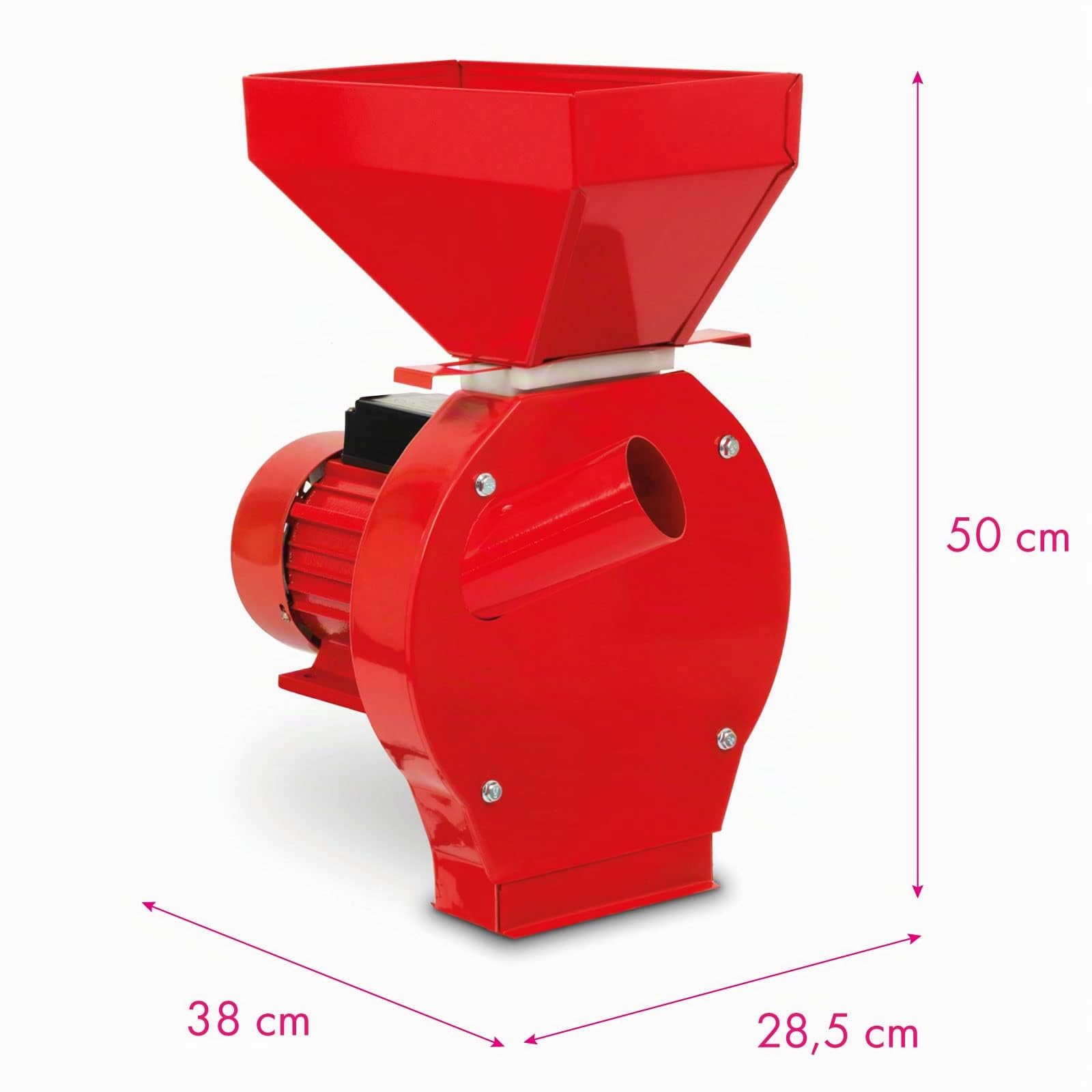EBERTH Molino de cereales eléctrico - Con potente motor eléctrico de 1100 vatios, rendimiento de 240 kg/h, triturador con afilada cuchilla de acero inoxidable, para el montaje en mesa, molino harina