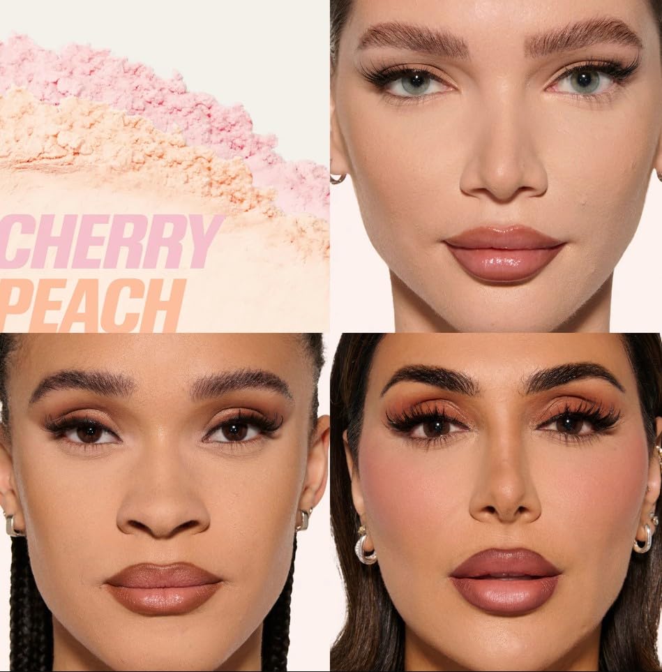 HUDA BEAUTY Original | EASY BAKE | Loose Powder DUO - Polvo Suelto Fijador | 2 x 6.5 gramos | by BELLA | 2 X 6.5 g (Paquete de 1)) (CHERRY PEACH)