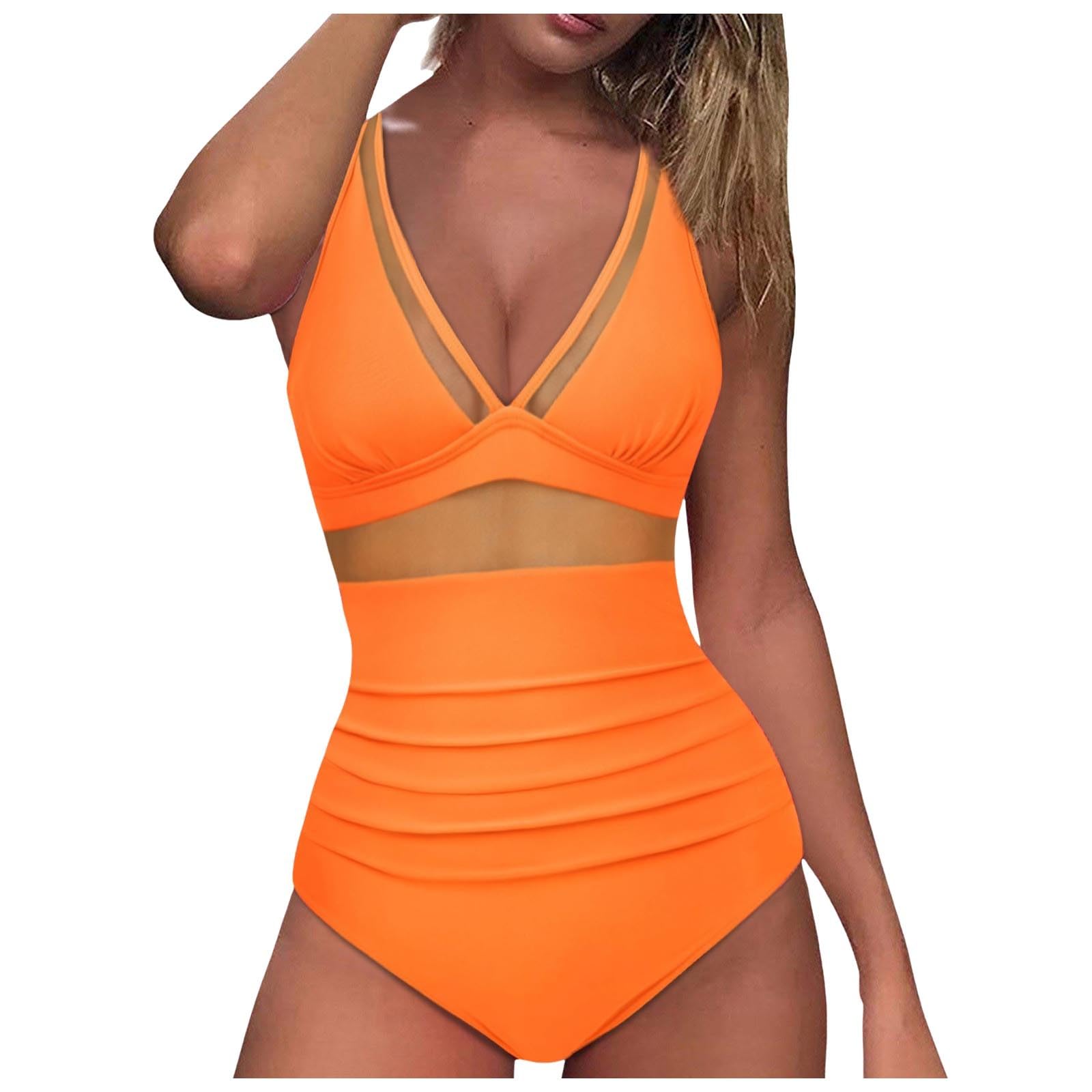 Generico Costume da Bagno Donna, Sexy da con Controllo in Rete, Push Up A Vita Alta, Design Moderno Ed Essenziale