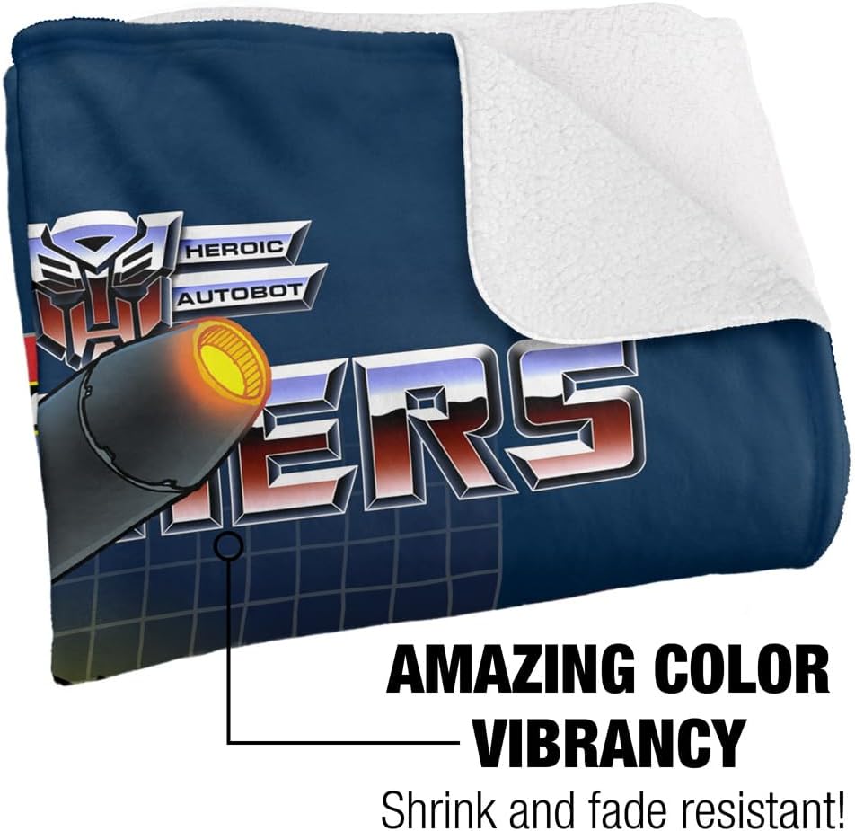 Transformers Optimus Prime 60"x80" Silky Touch Sherpa Back Super Soft Throw Blanket