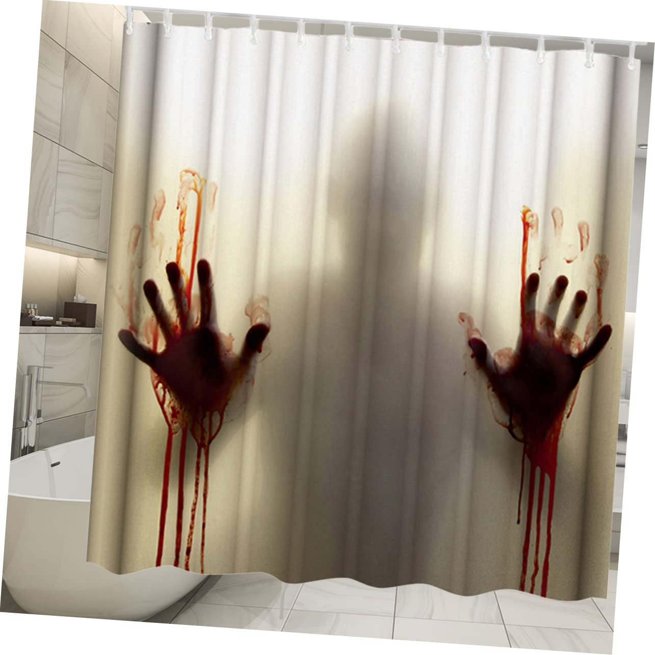 ABOOFAN 12piezas Cortina De Baño Decorativa Impresión De Halloween Ganchos para Baño Moderno y Elegante