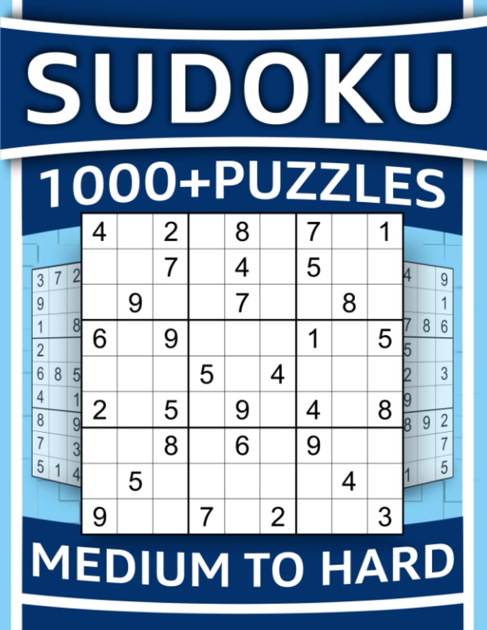 1000+ Sudoku Puzzle Book for Adults Medium to Hard: Large Print Sudoku Puzzles with Detailed Step-by-step Solutions | 4 Large Sudoku Grids per Page Paperback – Large Print, January 27, 2023