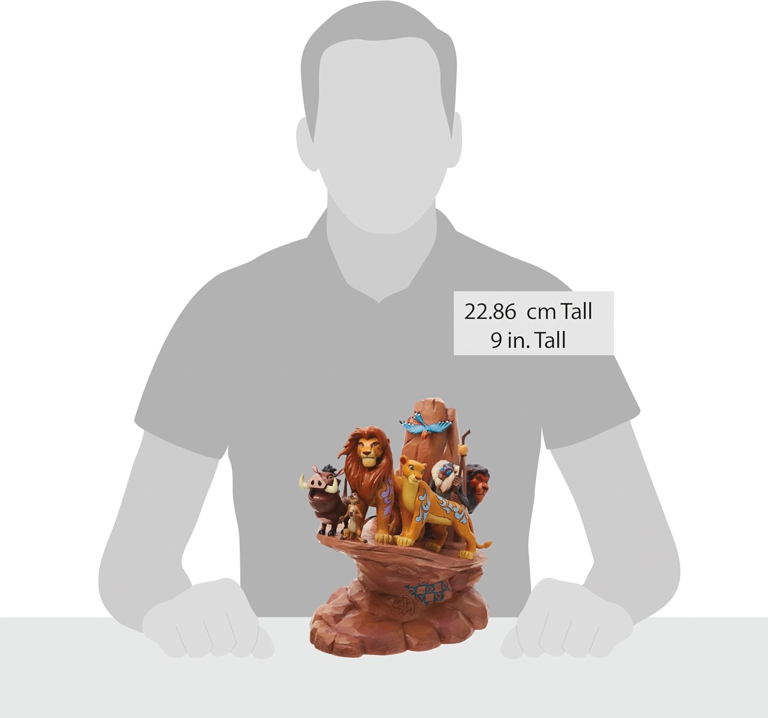 Enesco Disney Traditions Collection by Jim Shore The Lion King Carved in Stone Pride Rock Figurine- Resin Hand Crafted Painted Collectible Disney Figurines Decorative Home Decor Statue, 9 Inch