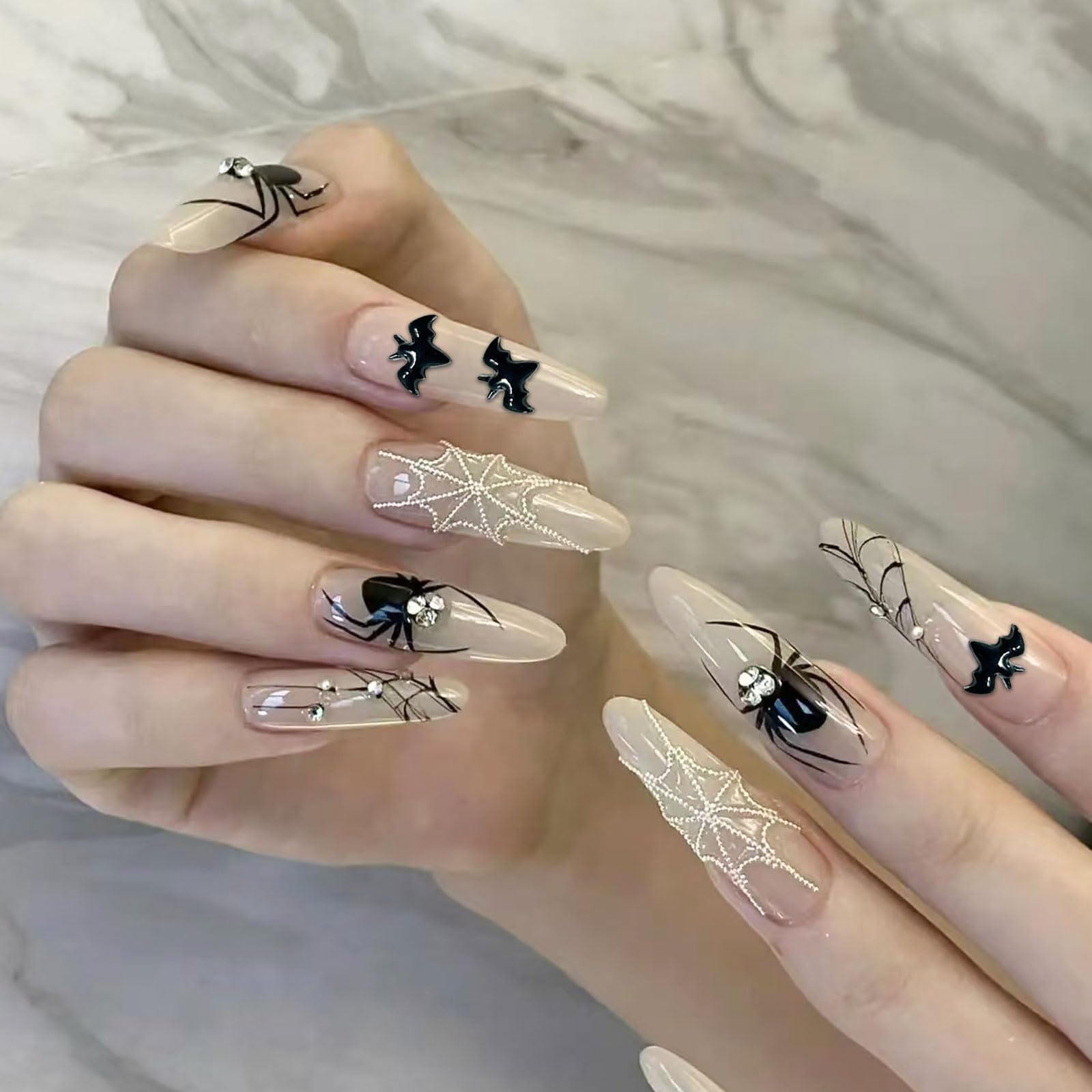 Amazon.co.jp: ネイルパーツ コウモリ 120個セット 3D 立体 蝙蝠