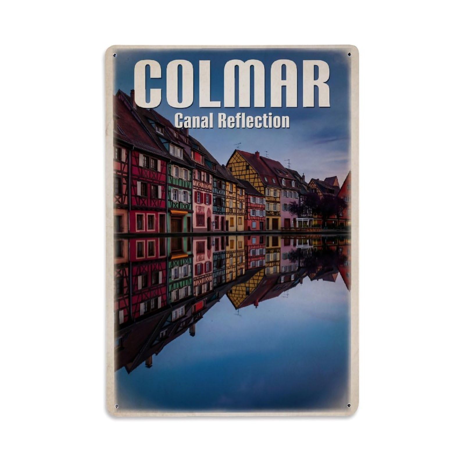 Gead 8X12inch Style Vintage Travel France Reflection Metal Tin Sign