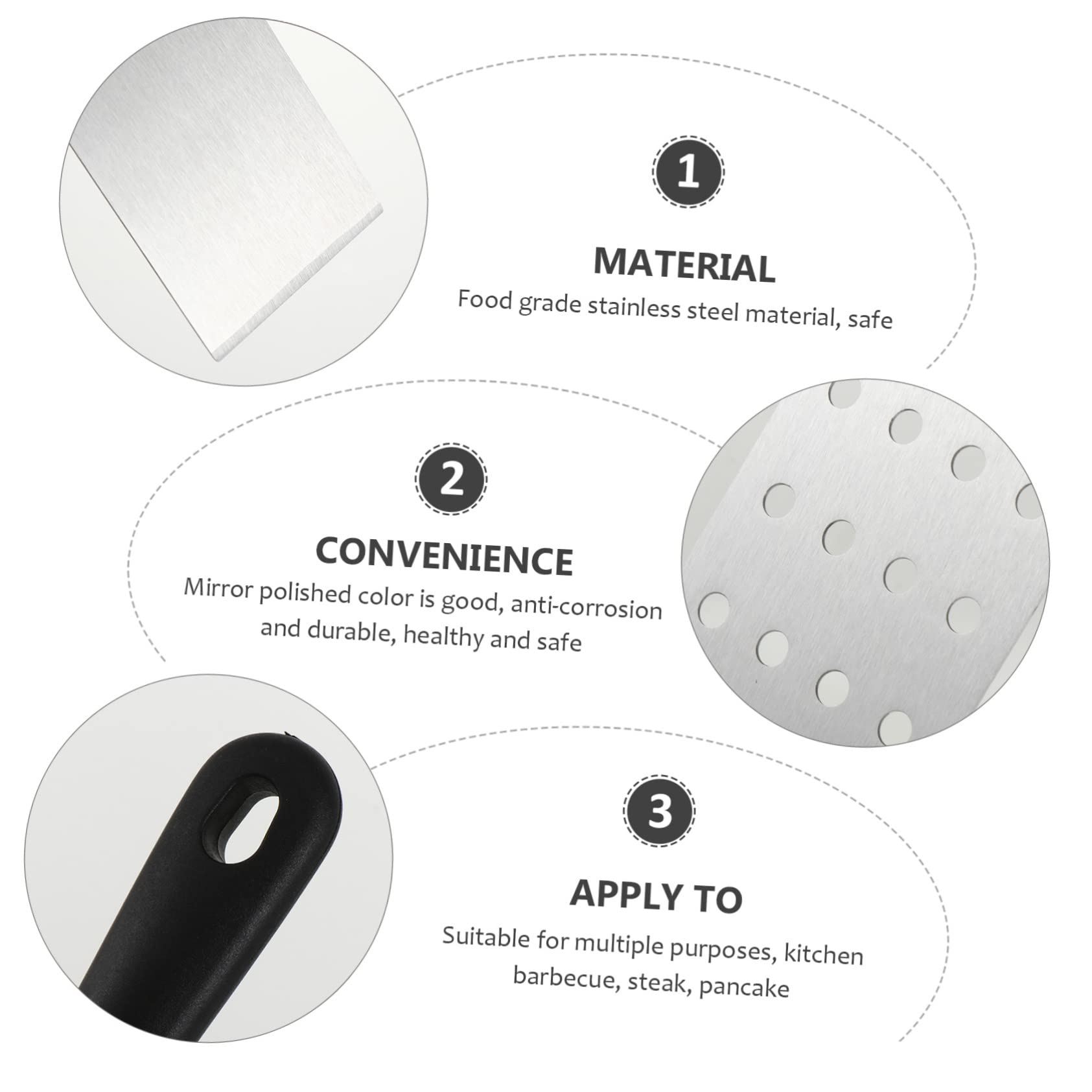 Zerodeko 5pezzi Pala per Pizza in Acciaio Inox Leggero Accessorio per Forno Manico in Antiscivolo Resistente al Calore per Cottura Pizza e Pane
