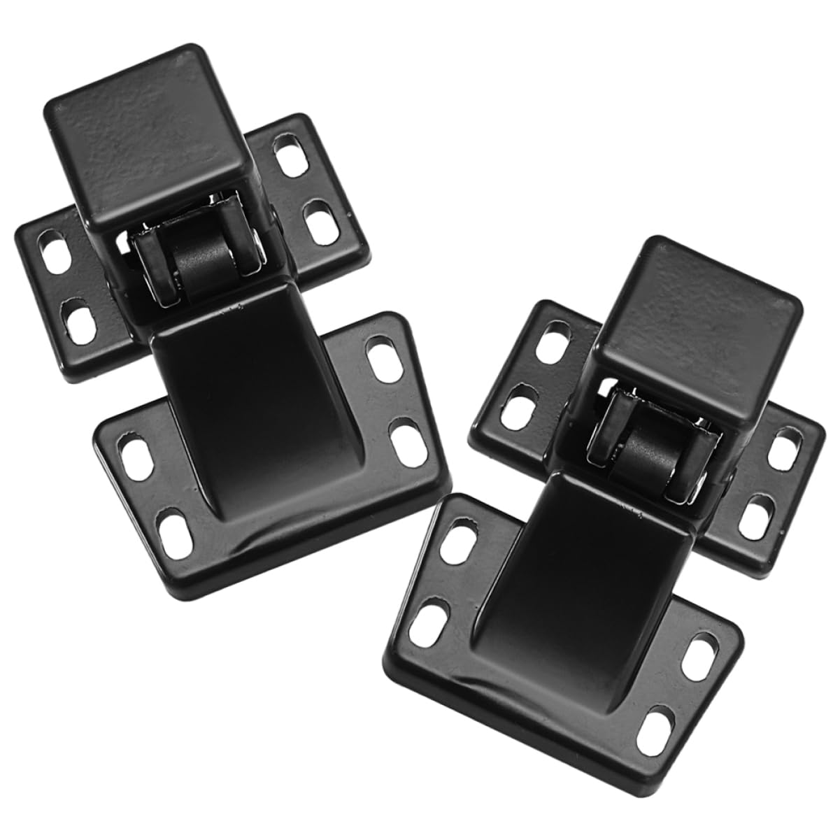 Happyyami 2 Pestillos de Presión para Puerta de Granero, Cerradura de Aleación de Aluminio Negro, Diseño de Cierre Seguro para Muebles y 2 Piezas