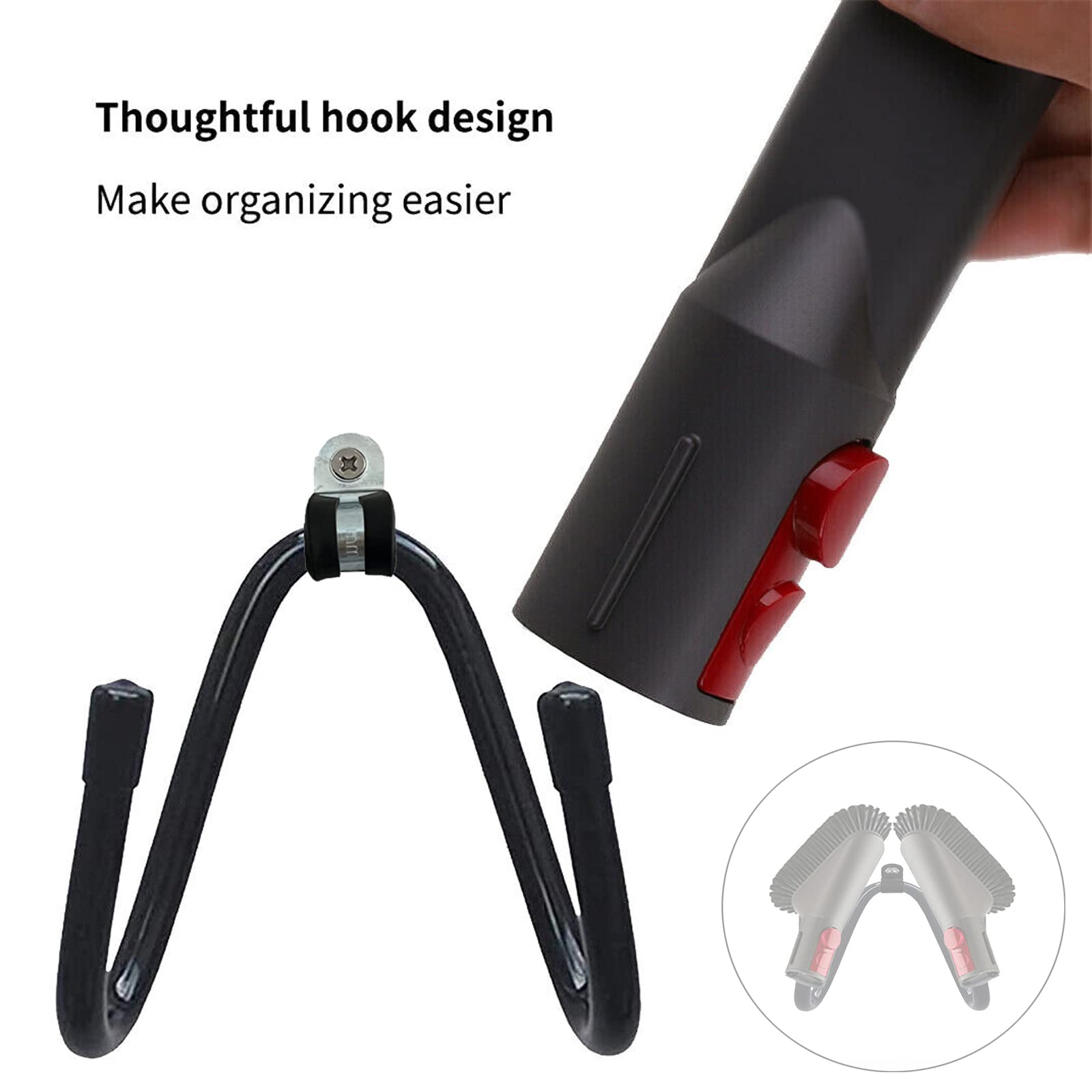 Rixotix Lot De 2 Supports Muraux Pour Tuyau D'aspirateur - Organisation Garage/buanderie, Style W, Facile à Installer