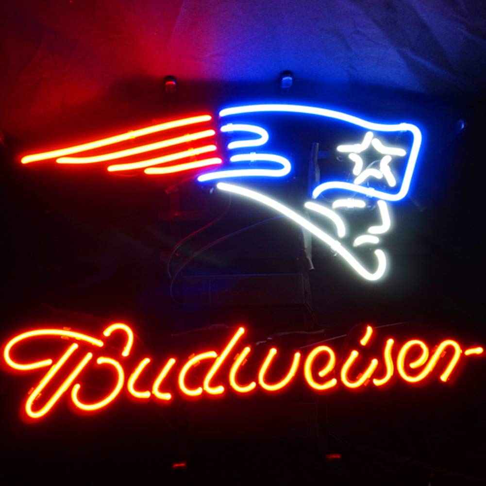 Amazon.co.jp: ネオンサイン、『NFL New England Patriots Budweiser