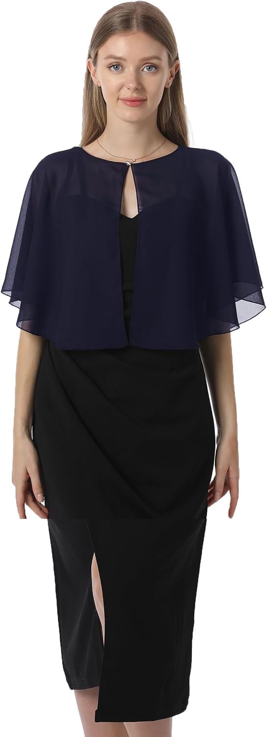 Chiffon Capelet Soft capes Shawls and Wraps for Evening Dress Wedding Cape 1920s shawl accessories for women - Image 4