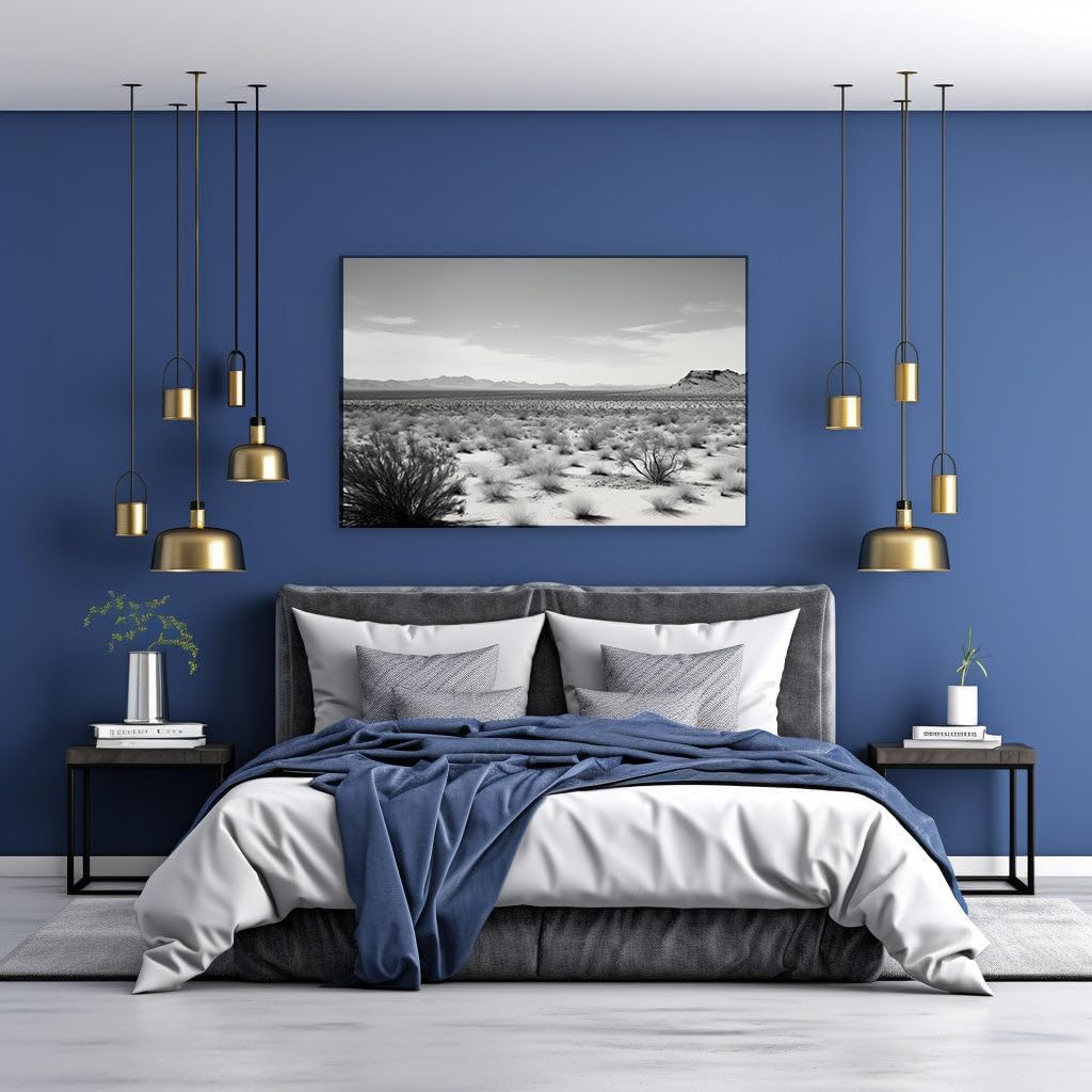 Canvas for Living room. Whispers of Wilderness � Embracing the Stark Beauty of a Desert Horizon, 27 x 18 inch Canvas Wall Art - Ready to Hang - 69x46 cm (27x18 inch)