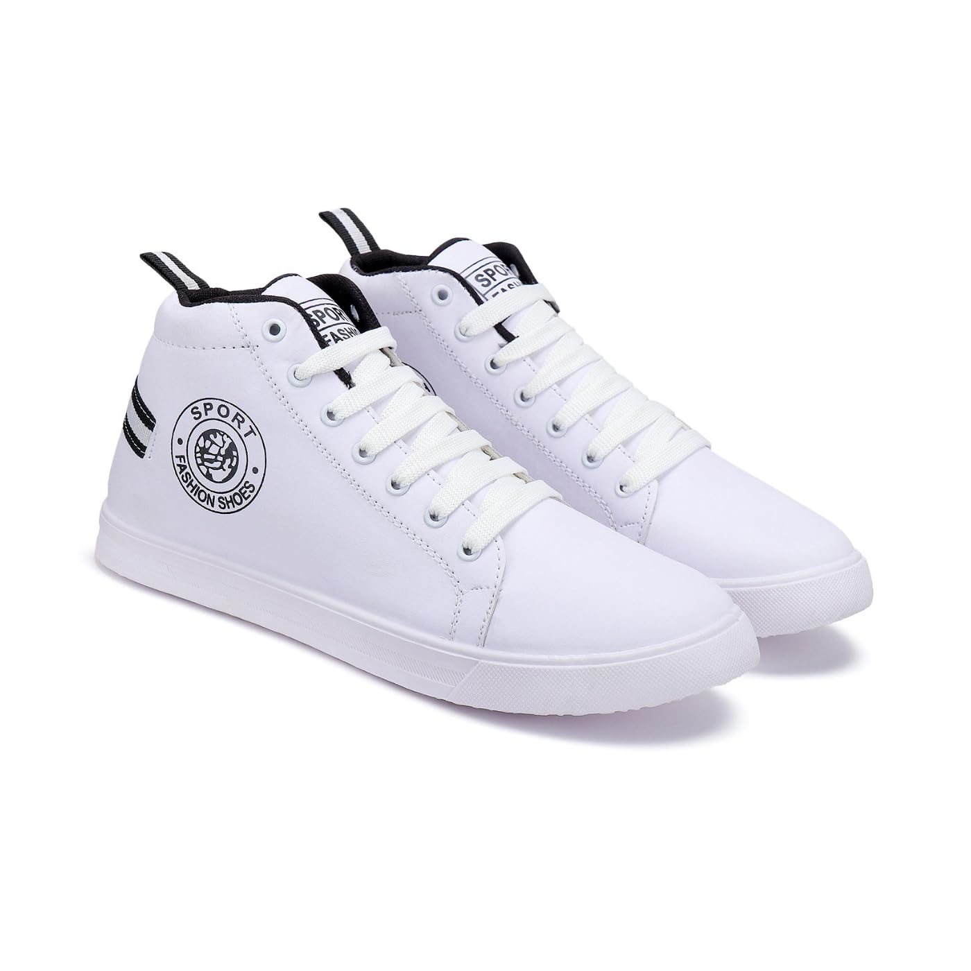 WINGSCRAFT - Comfortable & Breathable Resin Lace-Ups Casual High Tops Snearker Shoe for Men | Walking Shoes for Men | Gym Shoes for Men & Boys(White) (B0CWRHSKFT) Amazon Price History, Amazon Price Tracker