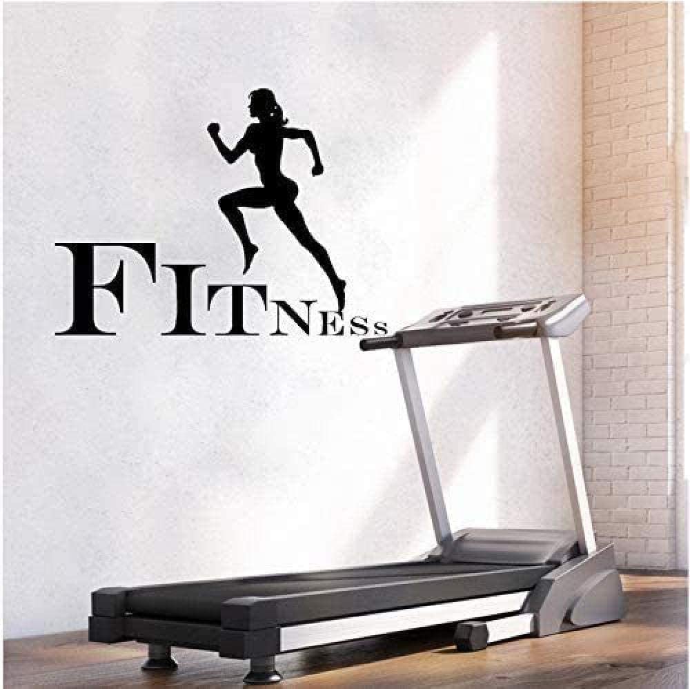 Fitness Gym Wall Decal Vinyl Sticker Art Decor Bedroom Mural Interior Decoration Living Room Bedroom Wallpaper Decals 58X47Cm