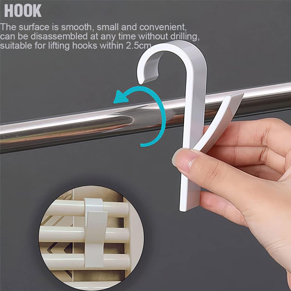 Ganci A S Per Termosifone - 10 Pezzi | In Metallo Per Asciugamani E Accappatoi | Ideali Per Bagno E Riscaldamento - Foto 6