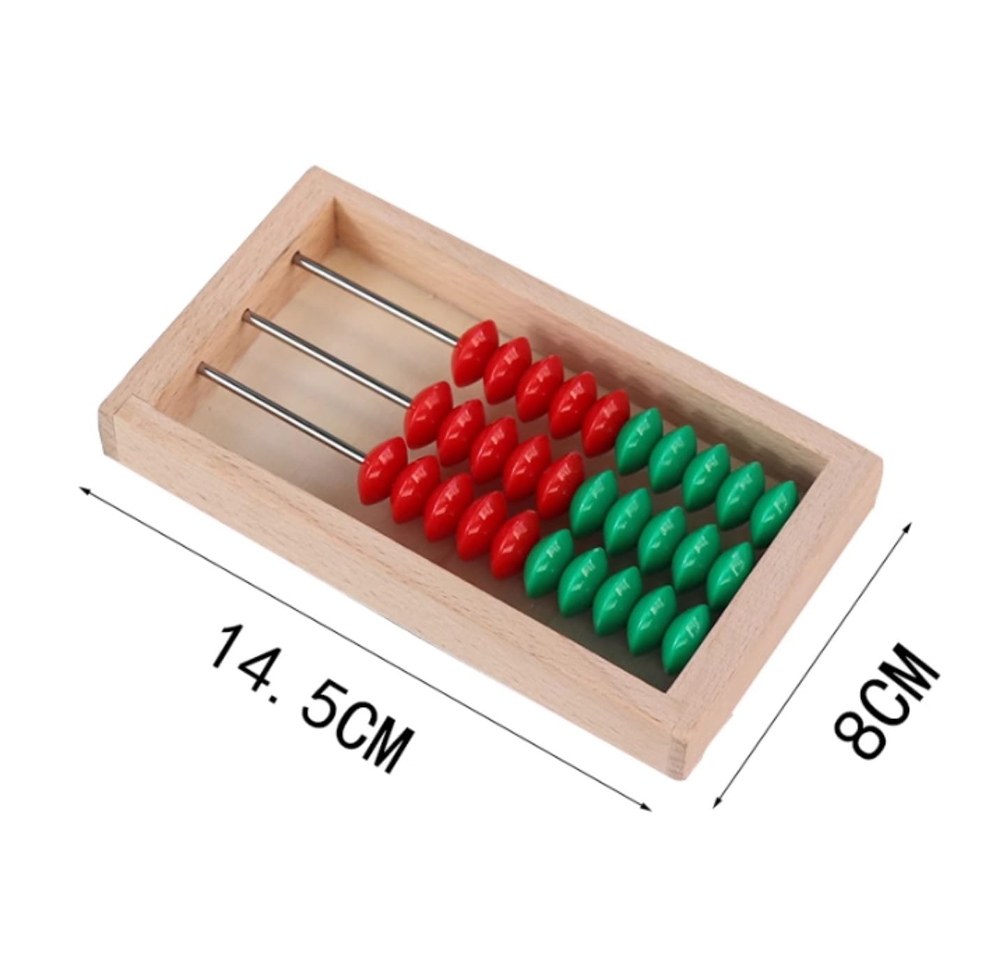 zabawki antystresowe dla dzieci, Drewniane liczydło w kolorze do liczników koralików matematycznych nauki i liczb przyborów szkolnych(30 beads)