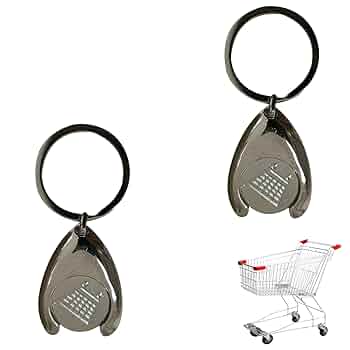 Gettone Per Carrello Spesa - 4 Pezzi Con Portachiavi | Sgancia Carrelli Senza Monete | Idea Regalo Pratica - Foto 5