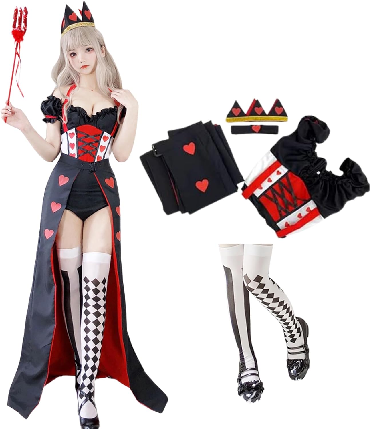 [milky time] ハートの女王 ハロウィン コスプレ アリス Alice 仮装 不思議の国のアリス 衣装 ...