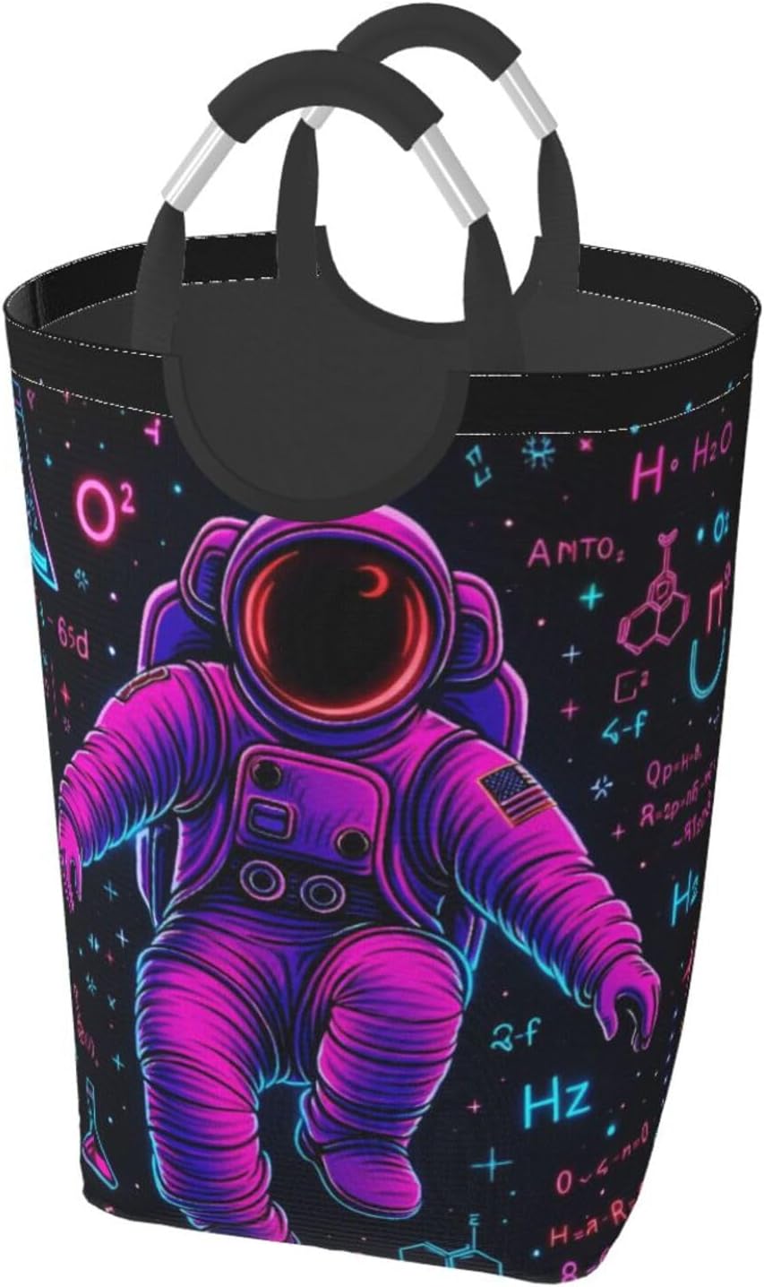 Space Astronaut Slam Dunk Moon Dirty Clothes Pack Square Storage Bag Laundry Bathroom Home Necessities