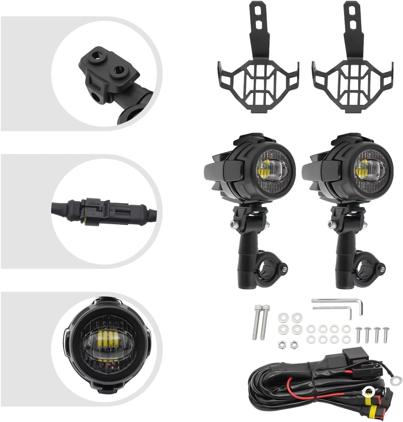 ヘッドライト に適合する R1200GS F800GSに適合する ユニバーサル 追加ヘッドライト 【Thinaokii】 ランニング互換ライト 2個