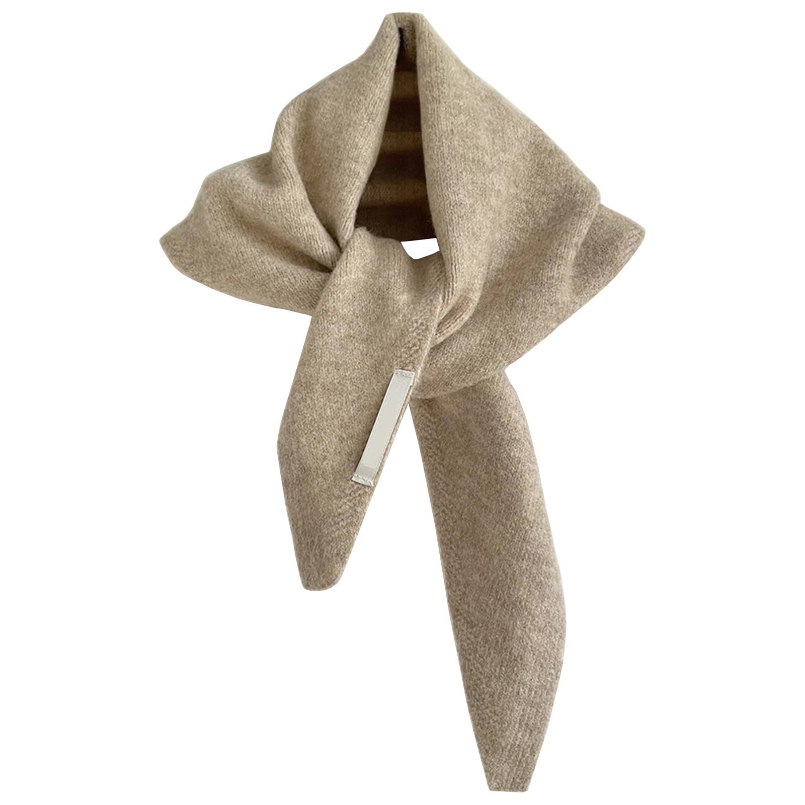 divuukyi Decorative Triangular Shawl Knitted Scarf Breathable Knitwear Fichu Shawl For Outdoor Indoor Warm Scarf Women Headwear
