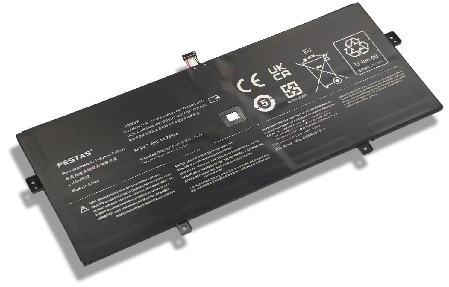 FESTAS 7,68 V 78 Wh L15M4P23 L15M4P21 - Batería compatible con Lenovo Yoga 5 Pro Ideapad Yoga 910-13IKB Glass Yoga 910-13IKB Series L15C4P21 L15C4P22 5B10L46105 5B10L222508 5B10. L02190