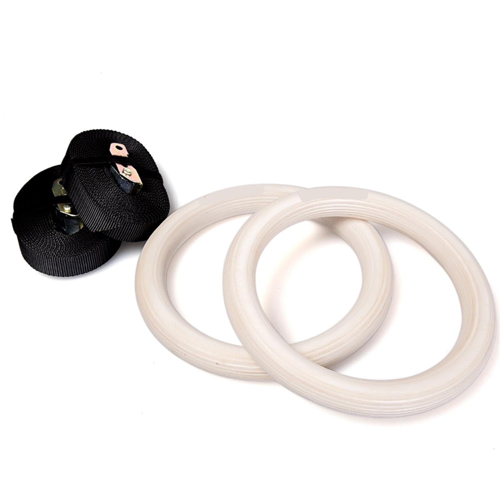 Anelli da Ginnastica Anelli da Ginnastica Fitness in Legno/ABS 28 mm/32 mm, for Esercizi in Palestra, trazioni, Muscle up, con Cinghie Regolabili Fibbie Lunghe