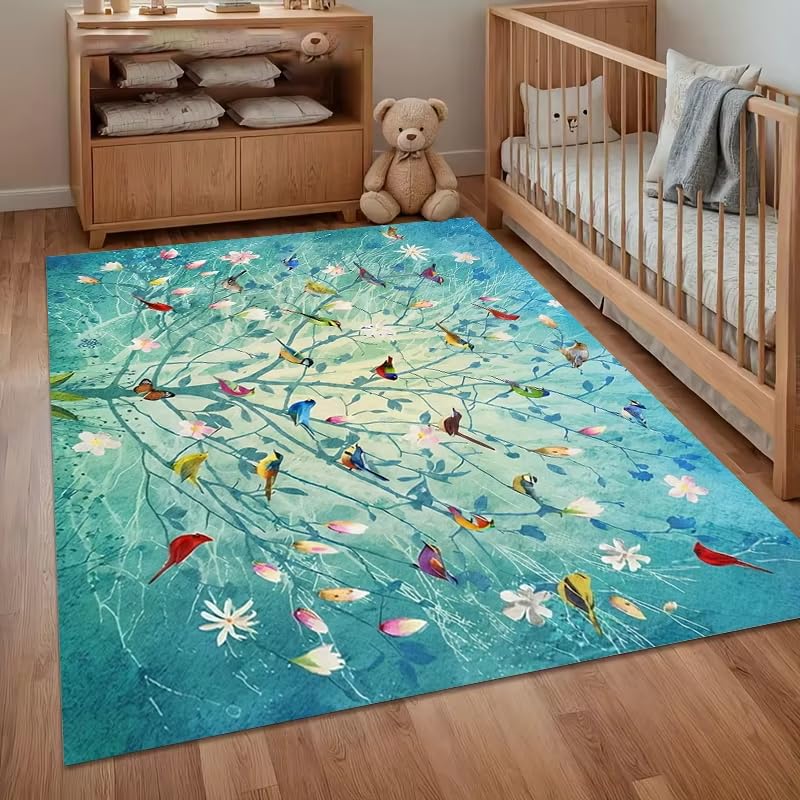 Alfombra Antideslizante Decorativa de Hogar con Estampado de Árbol 1