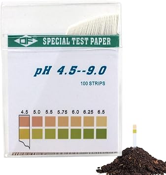 Soil Test Kit, 100PCS 4.5-9 Range Soil Testing Kit, Easy to Use Tester Paper, Water and Test for Lawns Garden Yard Home