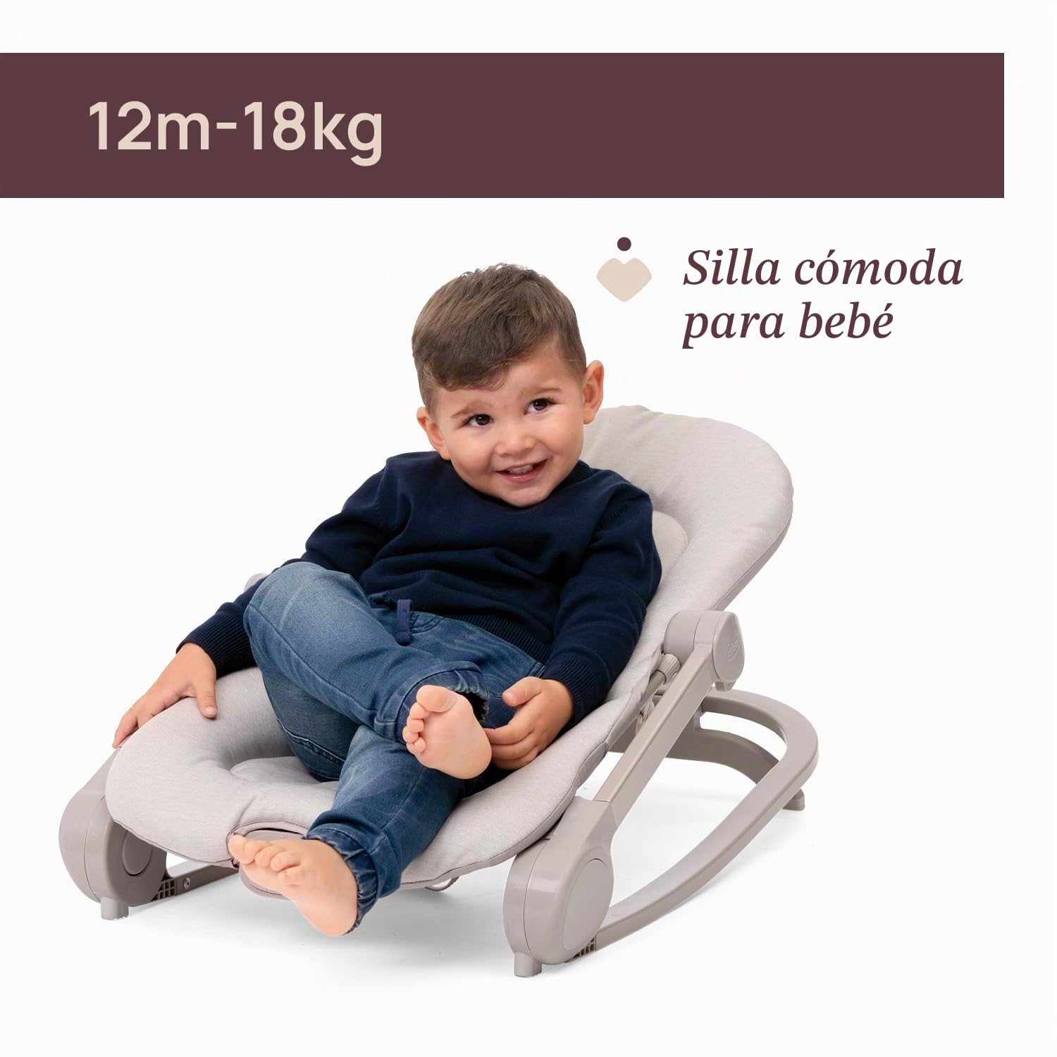 Chicco Silla Mecedora Mia 2 en 1, Hamaca para Recién Nacido y Primera Silla, Reductor de Algodón Orgánico, Barra de Juego Reversible, Música y Vibración, Modo Balancín o Fijo, Desde 0 meses