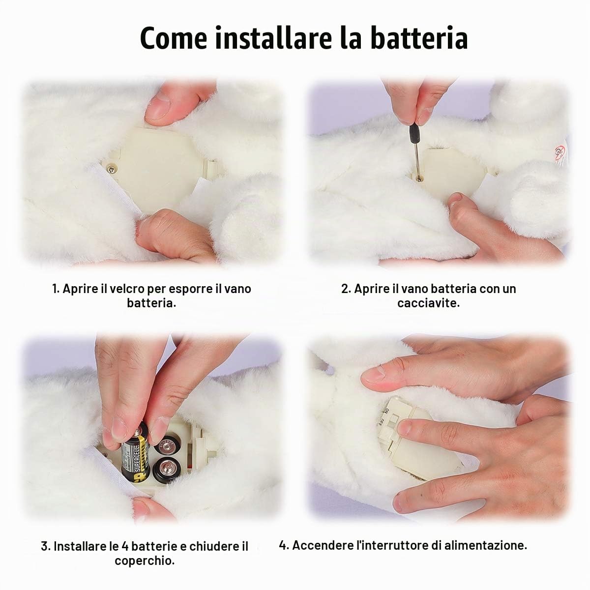 Smalody Gattino Robot Di Peluche Elettronico Interattivo Bianco | Gatto robot peluche a controllo vocale, si muove, si ribalta ed emette suoni, giocattolo interattivo per bambini