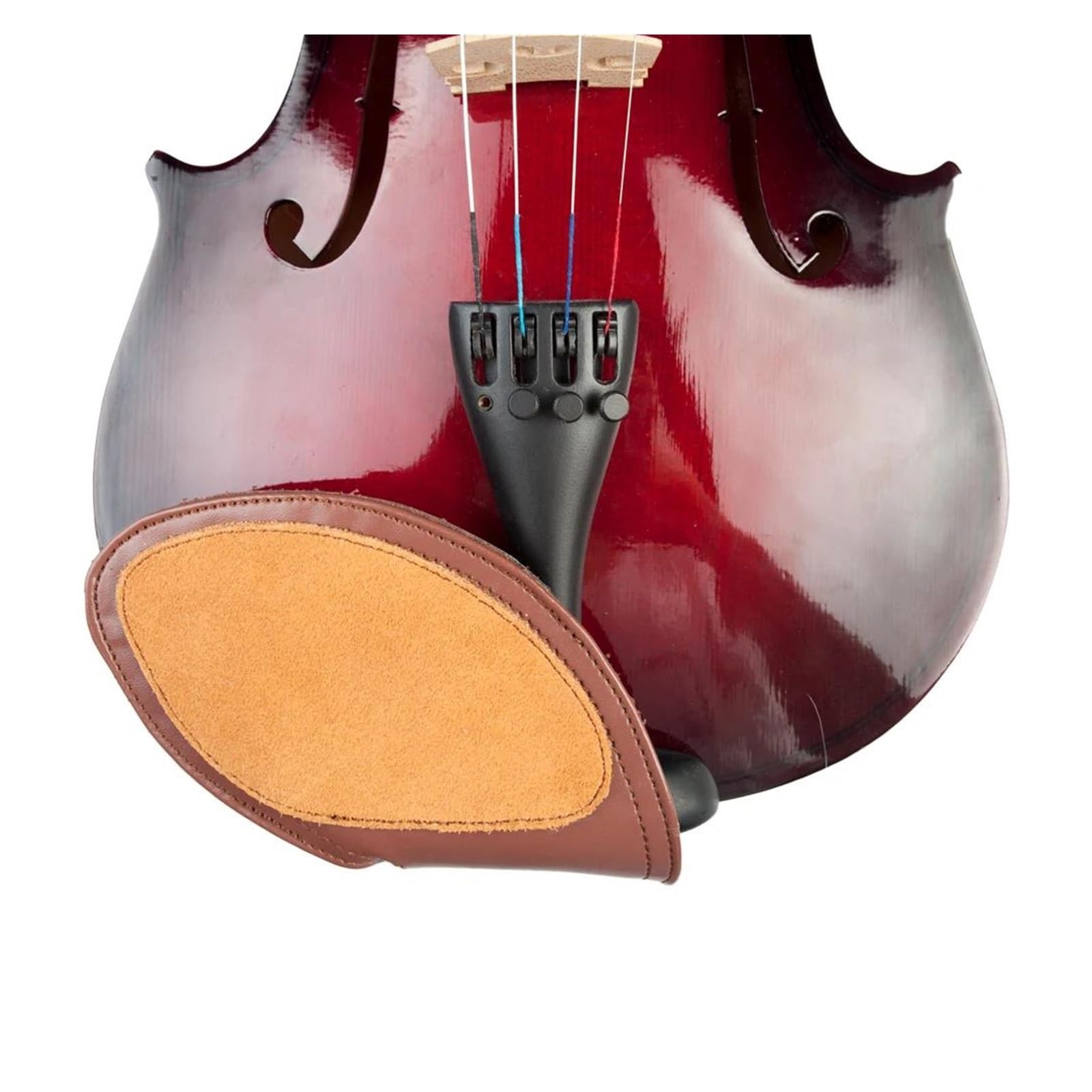 Accesorios para violín Almohadilla de cuero marrón, accesorios para violín, Protector de almohadilla para hombro y barbilla para violín 3/4 4/4, piezas de almohadilla para violín de hombro izquierdo